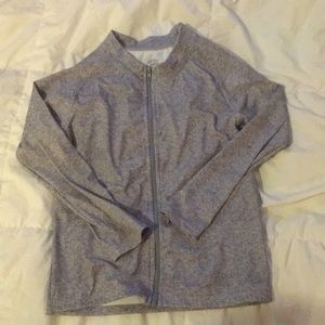 Nwot heather grey zip up rash guard 12/13